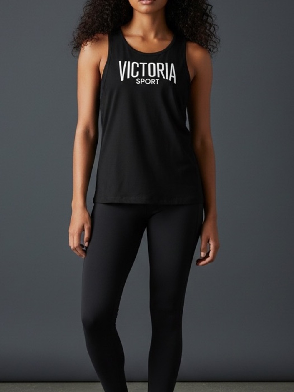 ☀️ Victoria's Secret Sport • Black Muscle Tee • Womens Lg - Picture 3 of 11